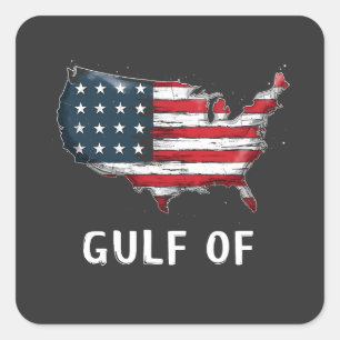 Golf Von Amerika Lustig Trump Ostküste Mexiko Quadratischer Aufkleber