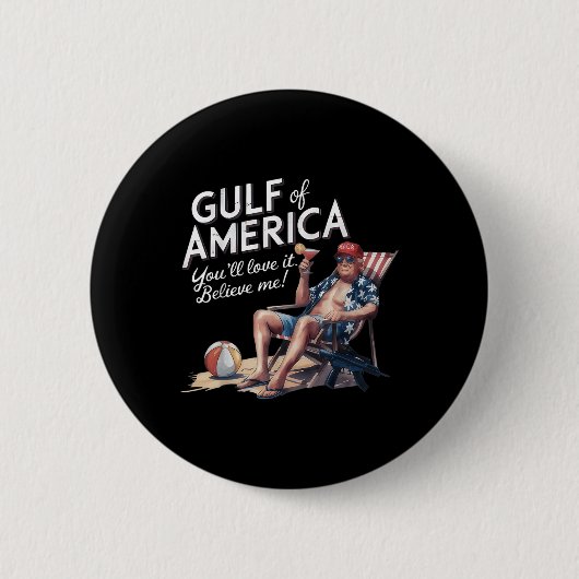 Golf von Amerika lustiger Trump Usa Beach Button (Vorderseite)