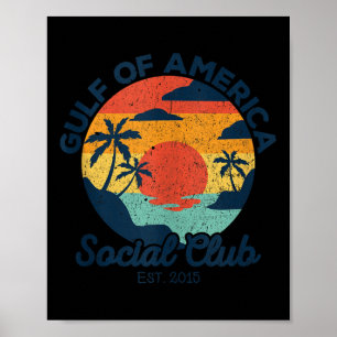 Golf von Amerika Osten 2025 Vintages Amerika Sonne Poster