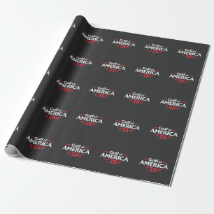 Golf von Amerika Patriotischer Amerikaner Trump US Geschenkpapier