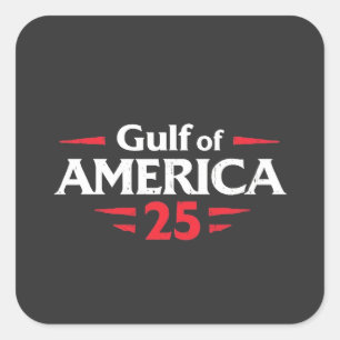 Golf von Amerika Patriotischer Amerikaner Trump US Quadratischer Aufkleber