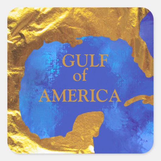 GOLF VON AMERIKA QUADRATISCHER AUFKLEBER (Vorderseite)