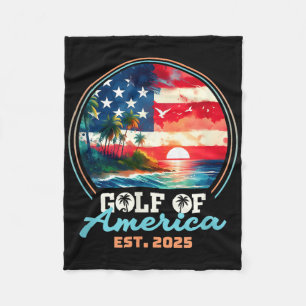 Golf von Amerika Retro Vintager Strand Fleecedecke