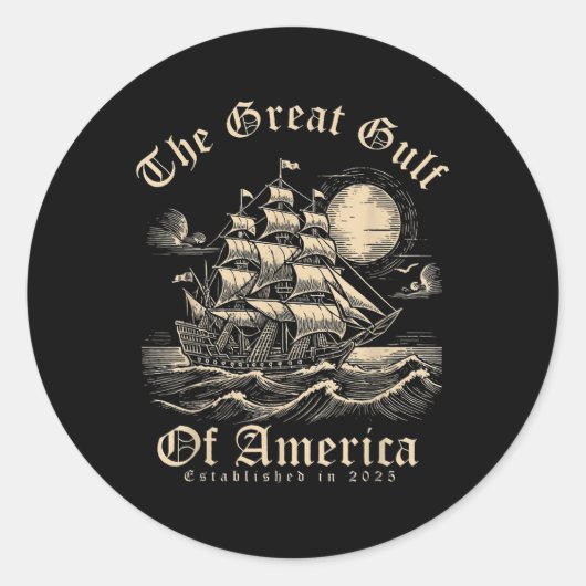 Golf von Amerika Runder Aufkleber (Vorderseite)