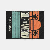 Golf von Amerika Sunset & amp; Palmen Trees Retro Fleecedecke (Vorderseite (Horizontal))