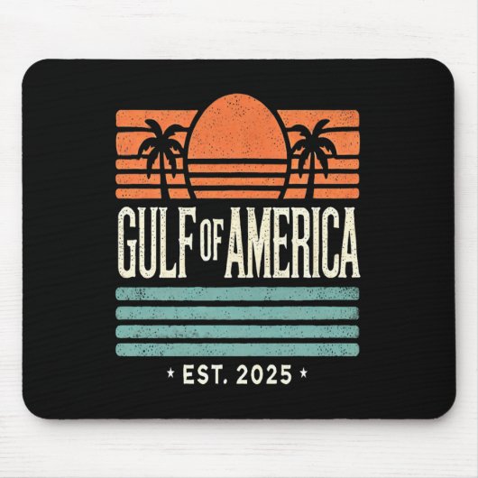 Golf von Amerika Sunset & amp; Palmen Trees Retro Mousepad (Vorne)