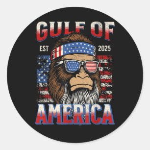 Golf von Amerika Trump Funny Bigfoot Mexiko Runder Aufkleber