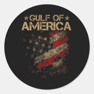 Golf von Amerika Vintage amerikanische Flagge Patr Runder Aufkleber
