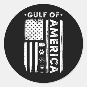 Golf von Amerika Vintages amerikanisches Flag-Camp Runder Aufkleber