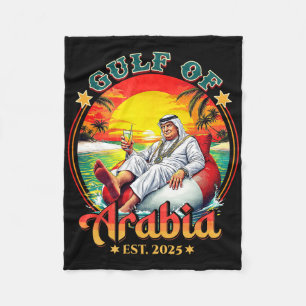 Golf von Arabien Ende 2025 Funny Trump Vintag Arab Fleecedecke