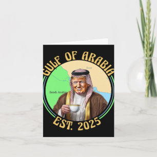 Golf von Arabien Ende 2025 Funny Trump Vintag Arab Karte
