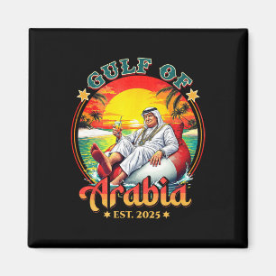 Golf von Arabien Ende 2025 Funny Trump Vintag Arab Magnet
