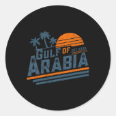 Golf von Arabien Ende 2025 Trump Arabischer Golf F Runder Aufkleber (Vorderseite)