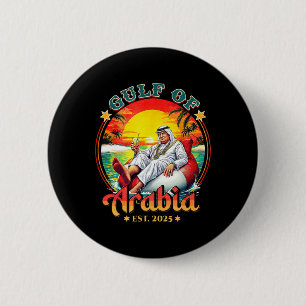 Golf von Arabien Est 2025 Lustig Trump Vintage Ara Button