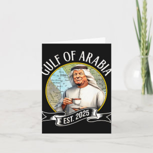 Golf von Arabien Est 2025 Lustig Trump Vintage Karte