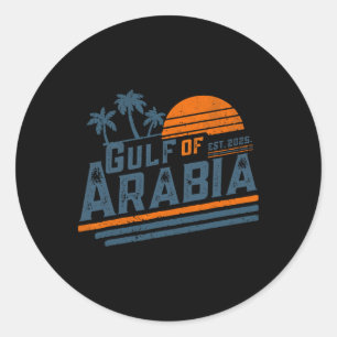 Golf von Arabien Est 2025 Trump Arabischer Golf Lu Runder Aufkleber