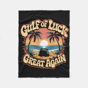 Golf von Glück St. Patrick’s Day Trump Retro Stran Fleecedecke