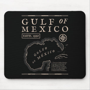 Golf von Mexiko 1672 Historische Karte Mousepad