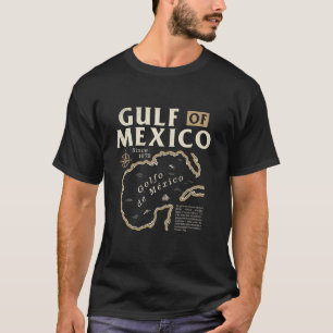 Golf von Mexiko 1672 Historische Karte Vintage Gol T-Shirt
