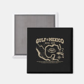 Golf von Mexiko 1672 Karte Magnet (Vorderseite/Rückseite)