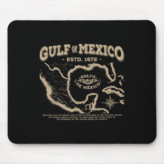 Golf von Mexiko 1672 Karte Mousepad (Vorne)