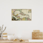 Golf von Mexiko 1705 Poster (Küche)