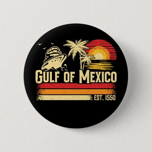 Golf von Mexiko bleib salzig vintage Button (Vorderseite)