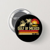 Golf von Mexiko bleibe salzig Vintag Button (Vorne & Hinten)