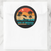 Golf von Mexiko bleibe salzig Vintag Runder Aufkleber (Tasche)