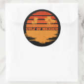 Golf von Mexiko bleibe salzig Vintag Runder Aufkleber (Tasche)