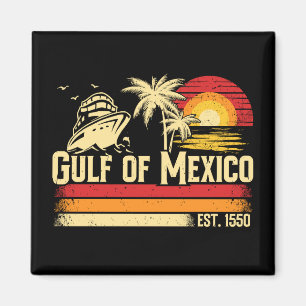 Golf von Mexiko bleibt salzig vintage Magnet