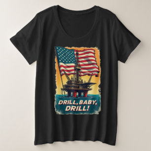 Golf von Mexiko - Drill Baby Drill Vintage politis Große Größe T-Shirt