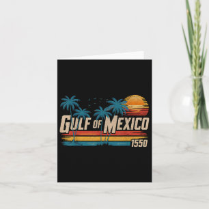 Golf von Mexiko Est 1550 Retro Vintag Beach Golf O Karte