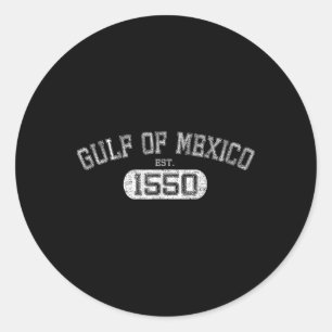 Golf von Mexiko Est 1550 Retro Vintage Golf Für Mä Runder Aufkleber