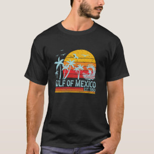 Golf von Mexiko Est 1550 Vintage Retro Strand Herr T-Shirt