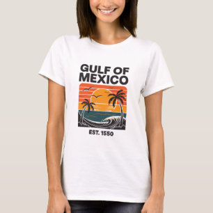 Golf von Mexiko Est. 1550 - Vintage Tropischer Str T-Shirt
