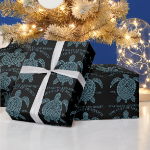 Golf von Mexiko ESTD 1550 Bleib Salzig Und Widerst Geschenkpapier