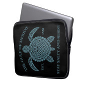 Golf von Mexiko ESTD 1550 Bleibe Salty and Resist Laptopschutzhülle (Vorderseite Links)