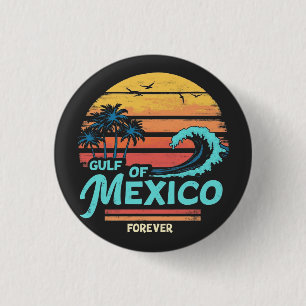 Golf von Mexiko Forever Vintage Beach Mexikanisch Button