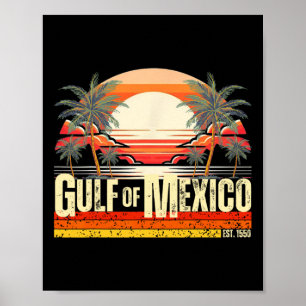 Golf von Mexiko Forever Vintage Strand Retro Sonne Poster