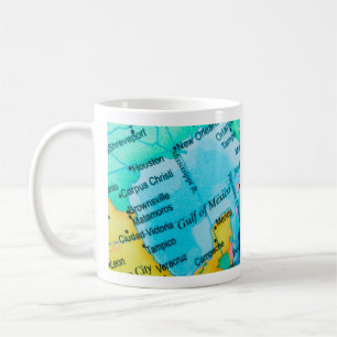 Golf-von-Mexiko-Karten-Tasse Kaffeetasse