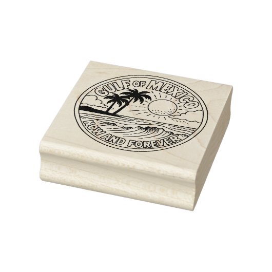Golf von Mexiko - Kunst des Mittleren Ozeans Gummistempel (Stempel)