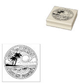 Golf von Mexiko - Kunst des Mittleren Ozeans Gummistempel (Stempel)