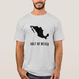 Golf von Mexiko Minimalistisches Kartendesign T-Shirt