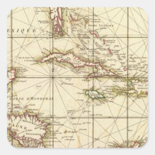 Golf von Mexiko Quadratischer Aufkleber