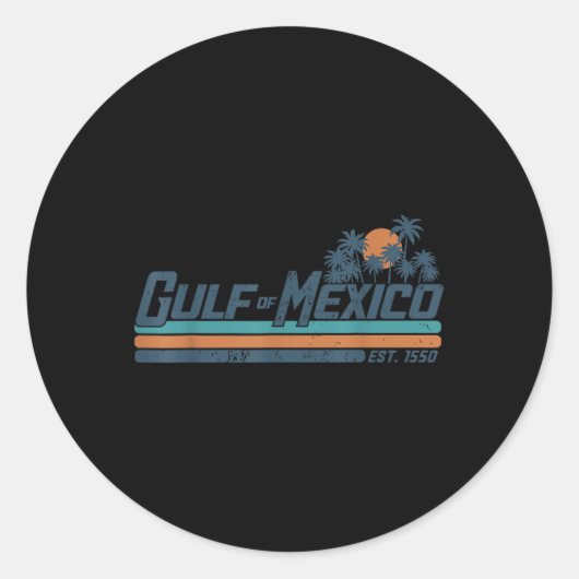 Golf von Mexiko Runder Aufkleber (Vorderseite)