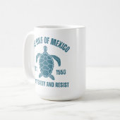Golf-von-Mexiko-Schildkröte Kaffeetasse (Vorderseite Links)