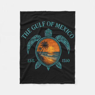 Golf von Mexiko Schildkröten Osten. 1550 Retro-Vin Fleecedecke