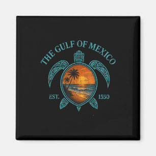 Golf von Mexiko Schildkröten Osten. 1550 Retro-Vin Magnet