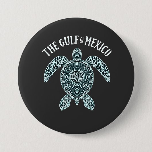 Golf von Mexiko Schildkrötensee Latino Button (Vorderseite)